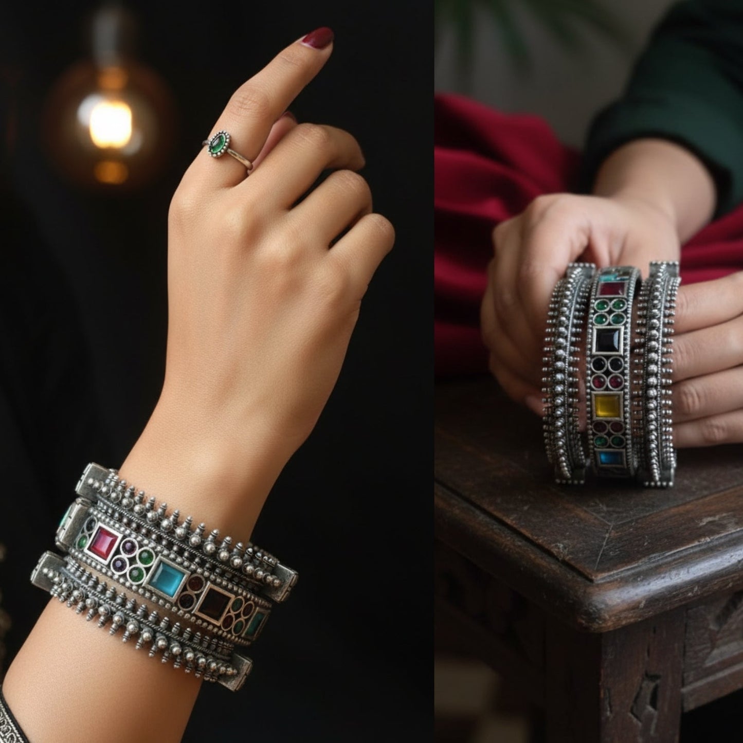 Saburri statement bangle set